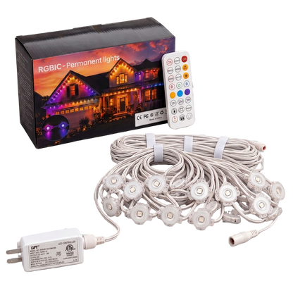 Smart Rainbow LED Permanent Outdoor Lights – RGB+IC, App Controlled