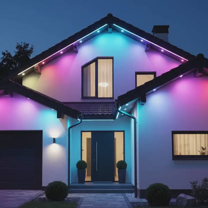 Smart Rainbow LED Permanent Outdoor Lights – RGB+IC, App Controlled